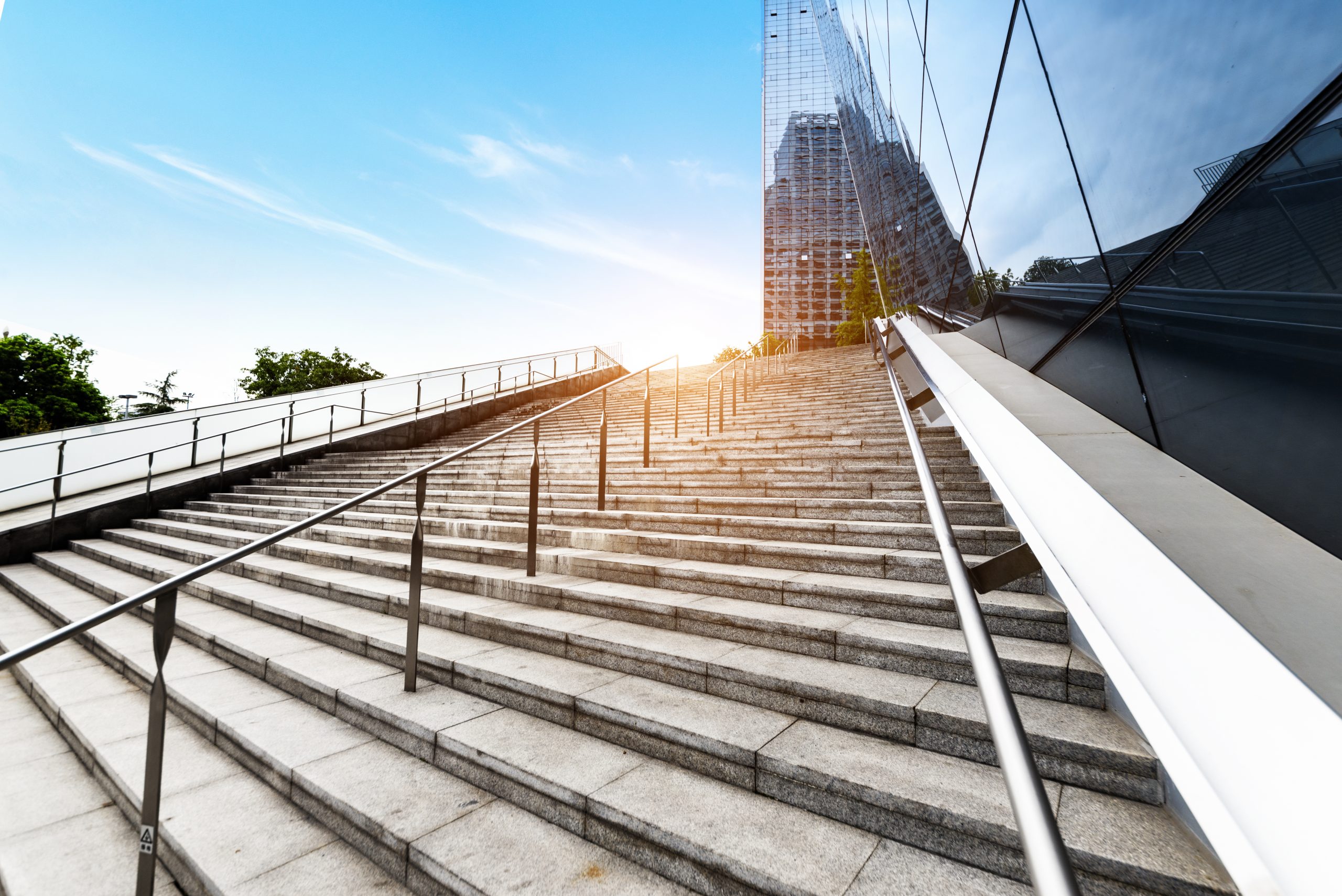 The empty steps are in the financial center, chengdu,china